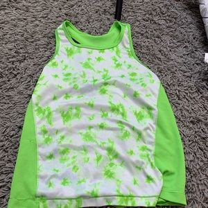 Light neon green active wear top